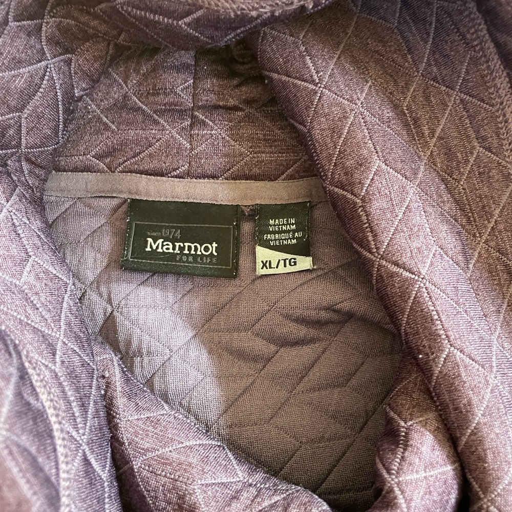 Marmot Sweatshirt Annie Pullover Sweatshirt Women XL Purple Quilted Sweatshirt - Picture 3 of 6